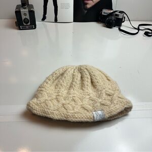Turtle Fur Cream Cable Knit Beanie
